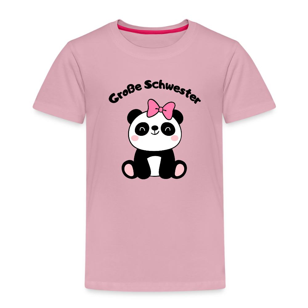 Kinder Premium T-Shirt - Große Schwester Panda - Hellrosa