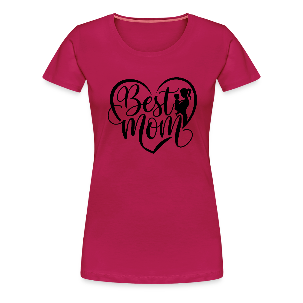 Frauen Premium T-Shirt - Best Mom - dunkles Pink