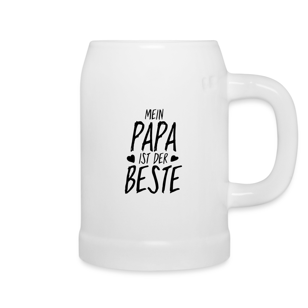 Bierkrug - Mein Papa ist der Beste (personalisierbar) - weiß