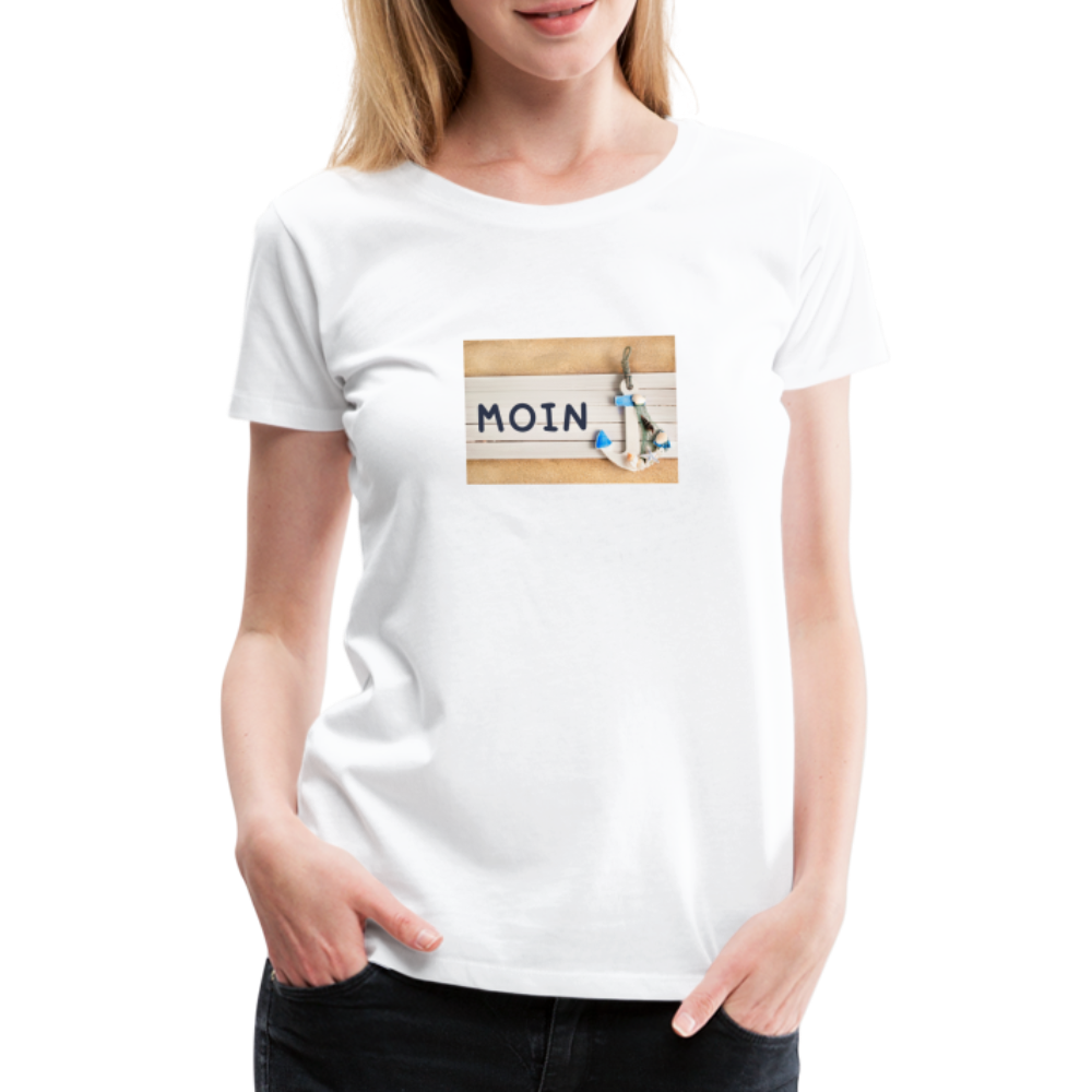 Frauen Premium T-Shirt - Moin Anker - weiß