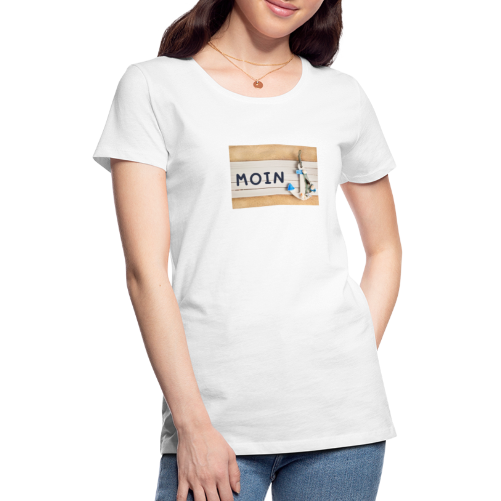 Frauen Premium T-Shirt - Moin Anker - weiß