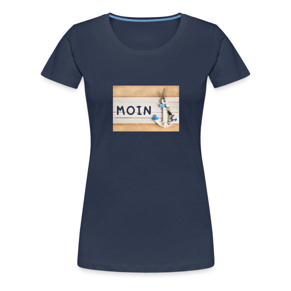 Frauen Premium T-Shirt - Moin Anker - Navy