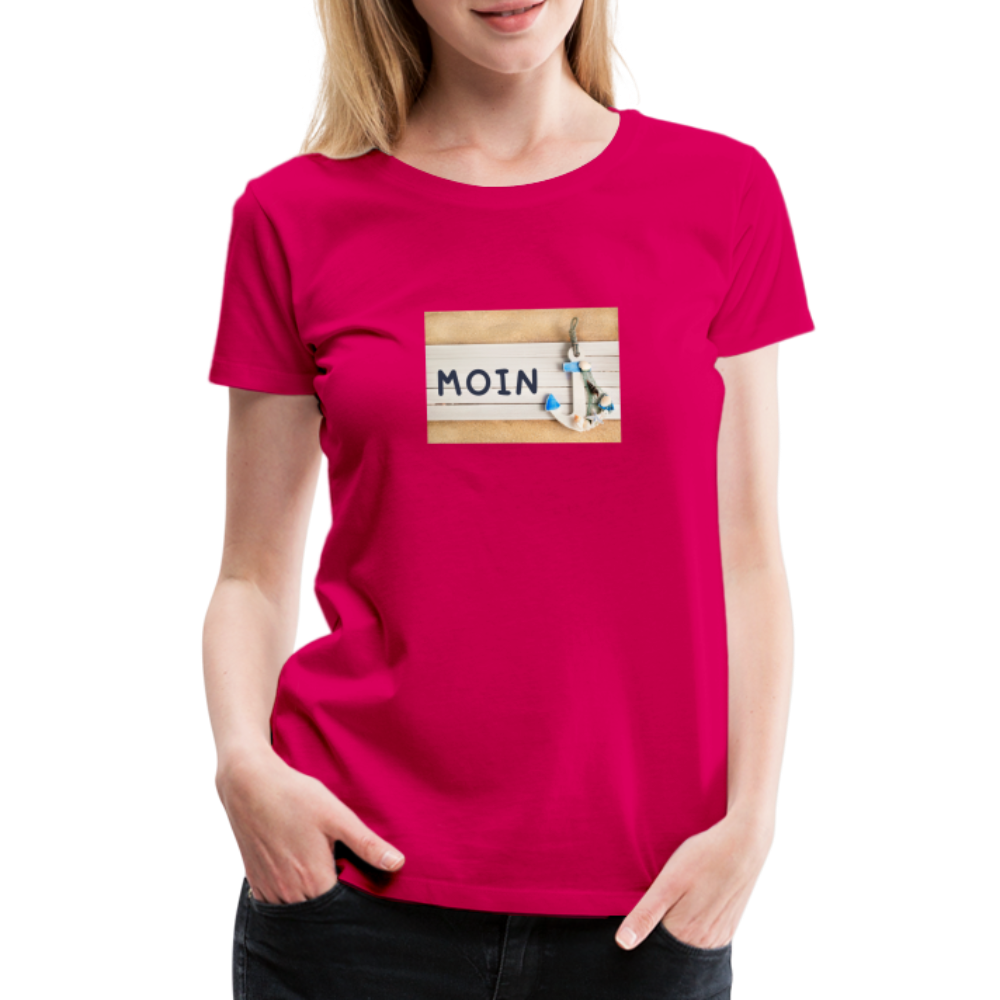 Frauen Premium T-Shirt - Moin Anker - dunkles Pink