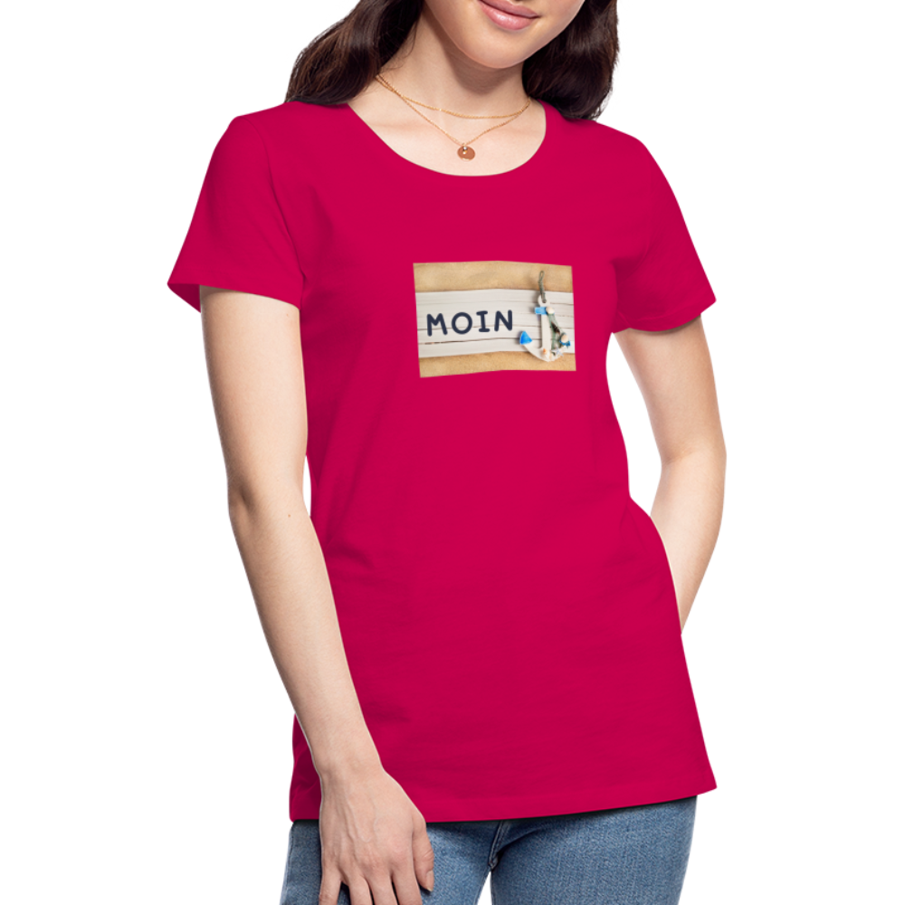 Frauen Premium T-Shirt - Moin Anker - dunkles Pink