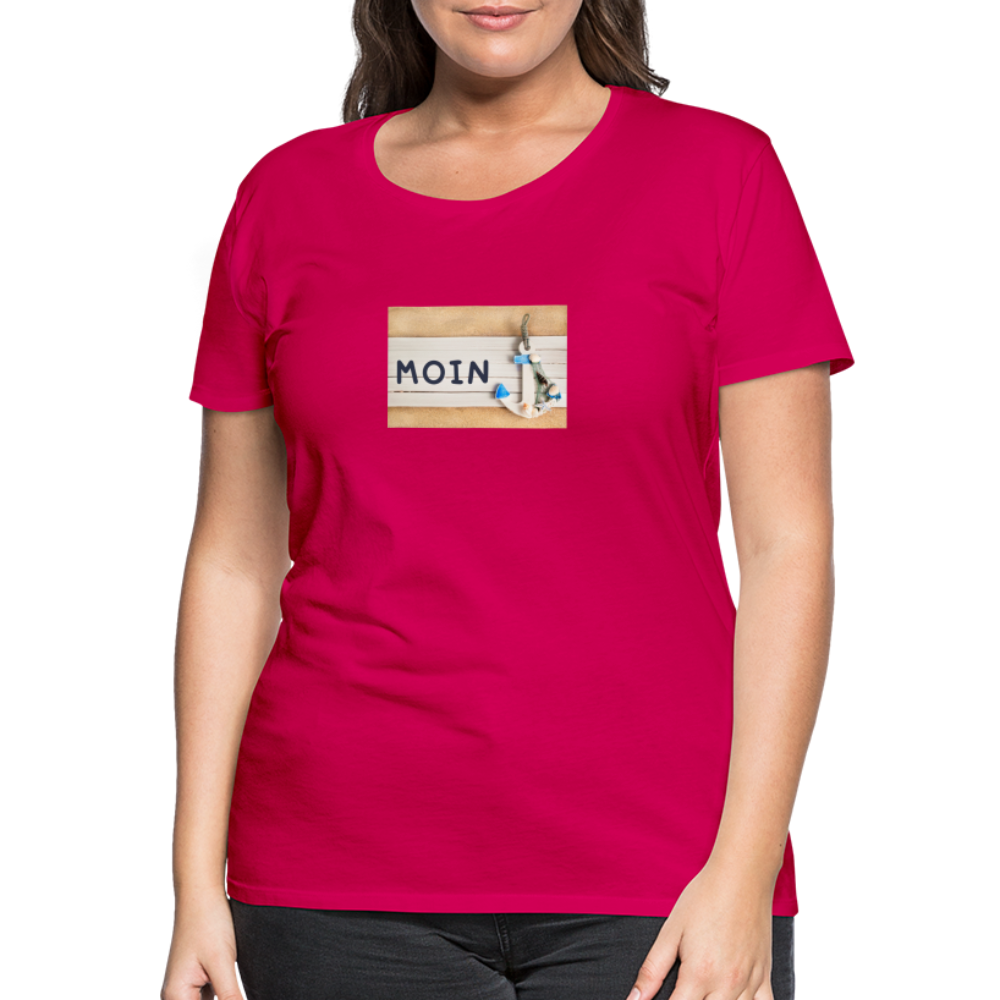 Frauen Premium T-Shirt - Moin Anker - dunkles Pink