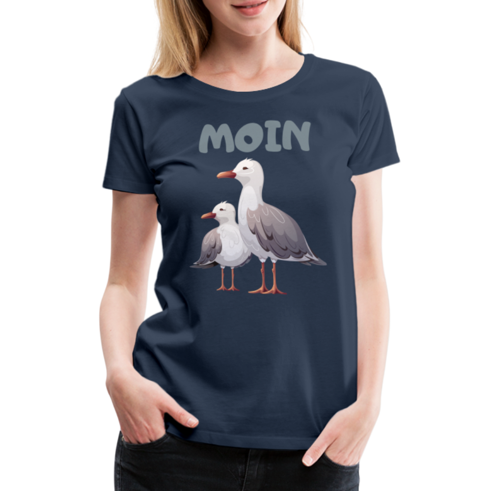 Frauen Premium T-Shirt - Moin Möwen - Navy