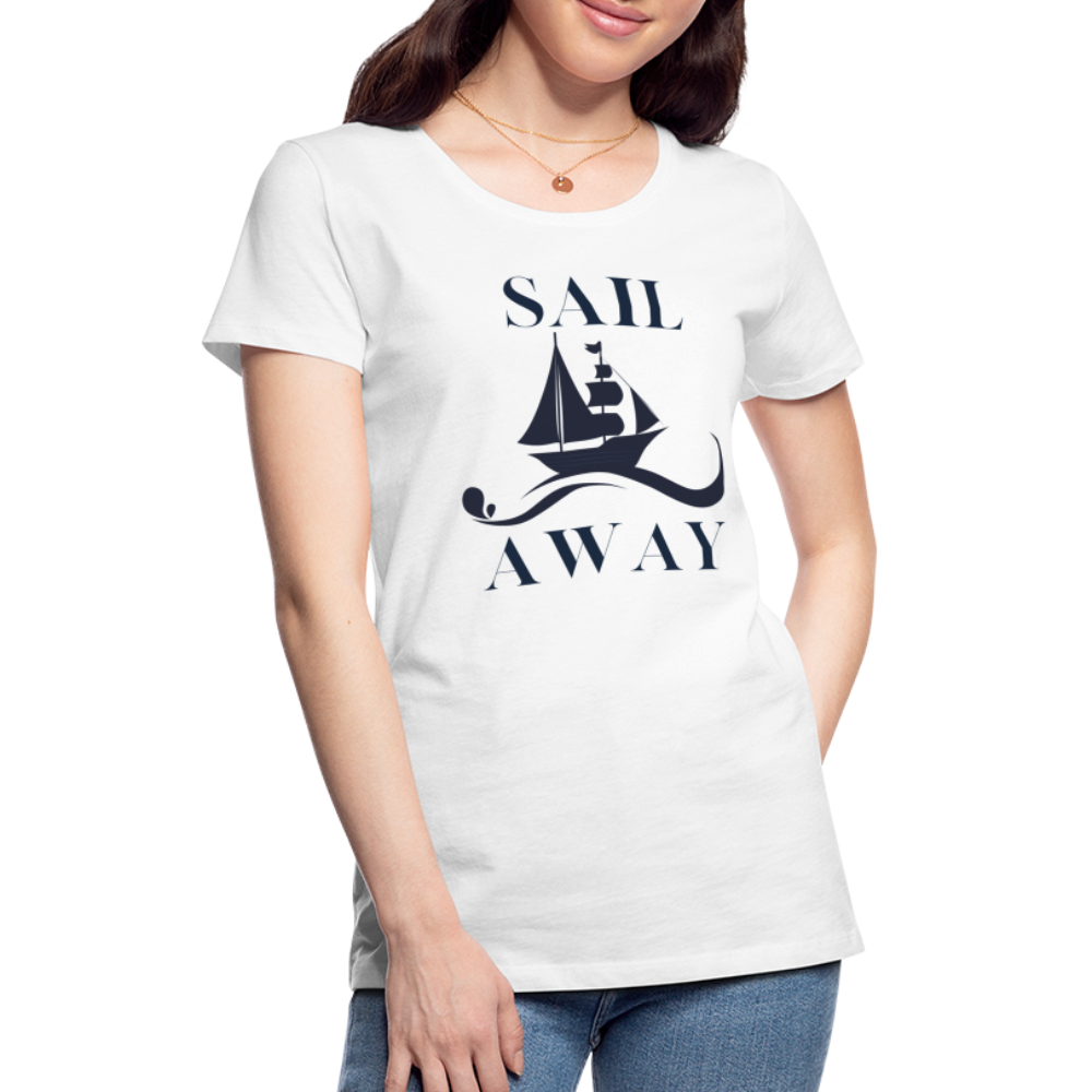Frauen Premium T-Shirt - Sail away - weiß