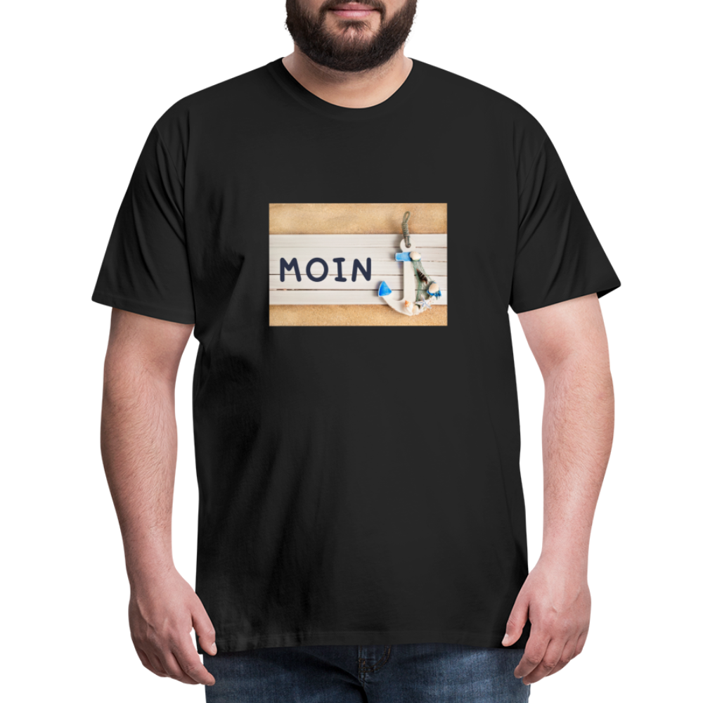 Männer Premium T-Shirt - Moin Anker - Schwarz