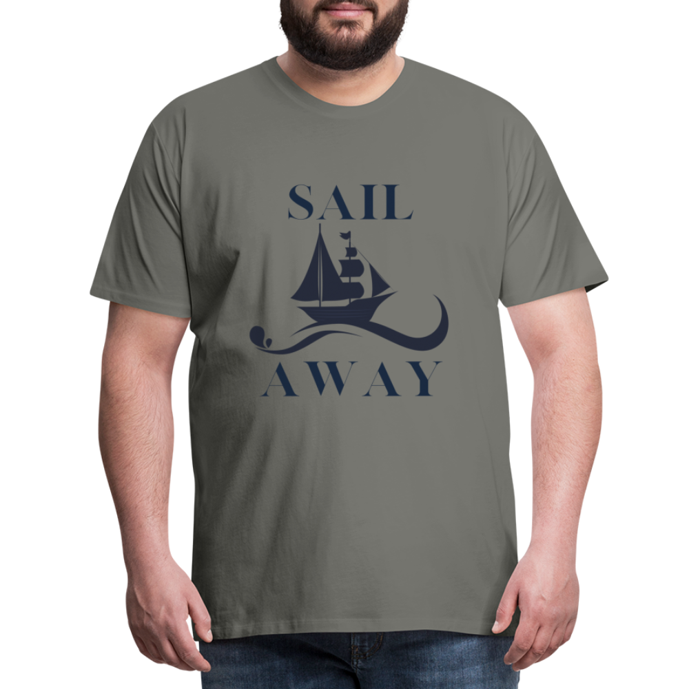 Männer Premium T-Shirt - Sail Away - Asphalt