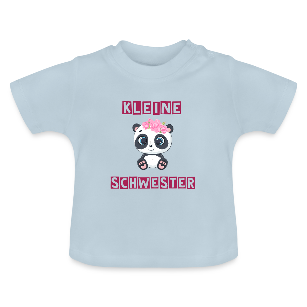 Baby T-Shirt - Kleine Schwester Panda - Hellblau