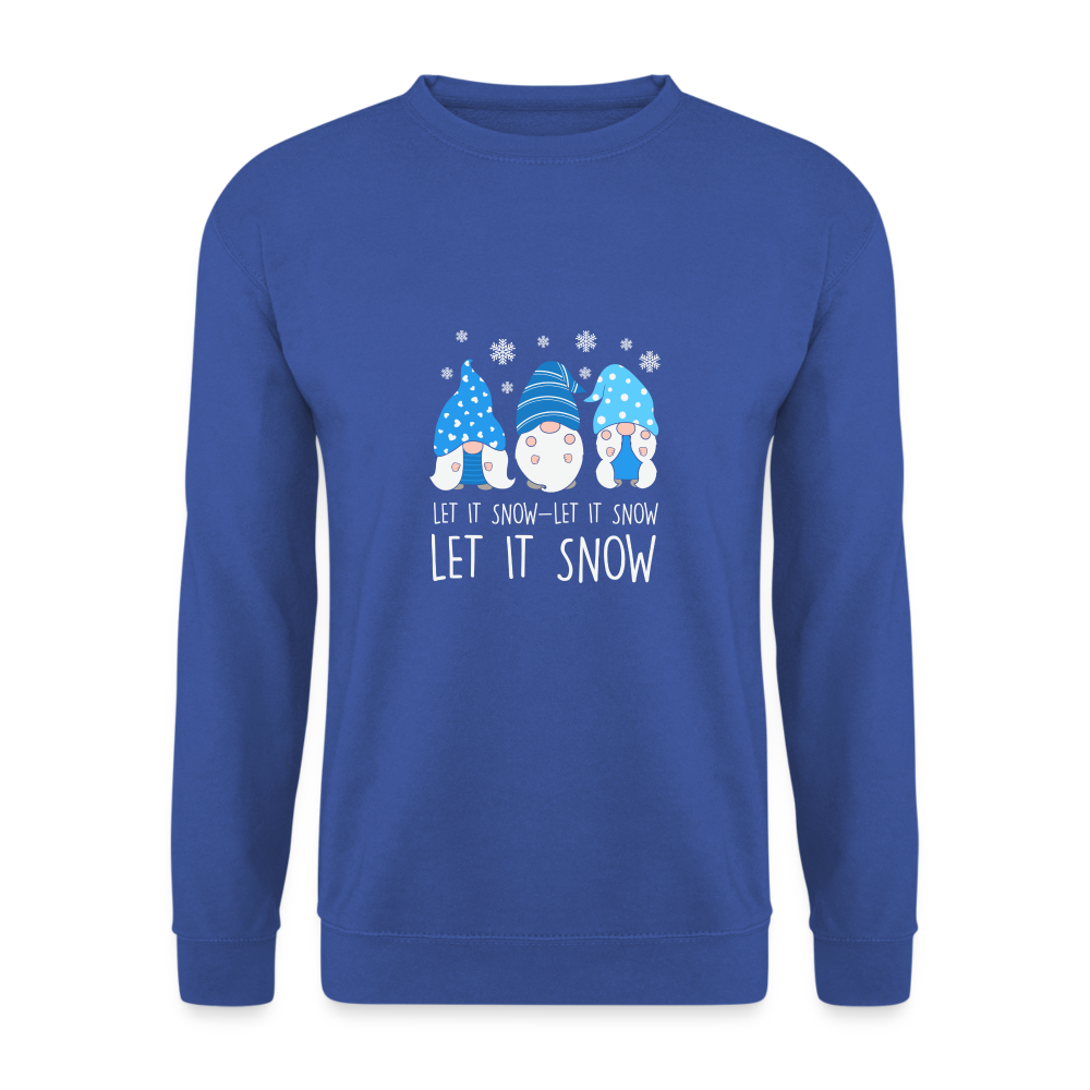 Unisex Pullover - Let it snow Wichtel - Royalblau