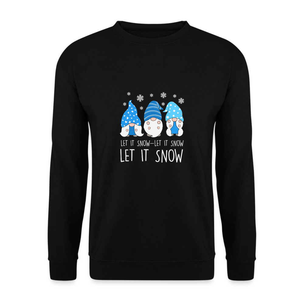Unisex Pullover - Let it snow Wichtel - Schwarz