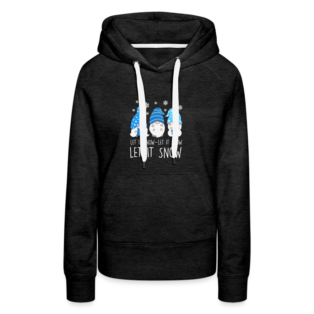 Frauen Premium Hoodie - Let it snow Wichtel - Anthrazit
