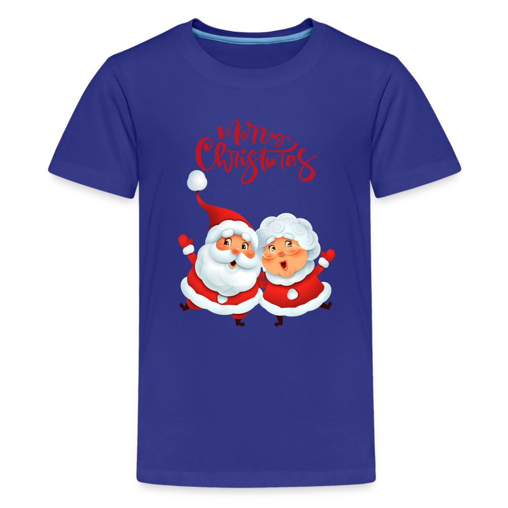 Teenager Premium T-Shirt - Santa & Mrs Clause - Königsblau