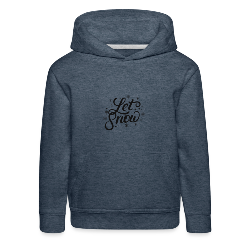 Kinder Premium Hoodie - Let it snow - Jeansblau