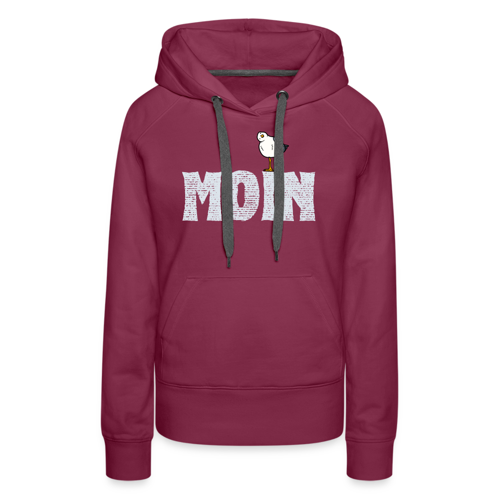 Frauen Premium Hoodie - Moin lustige Möwe - Bordeaux
