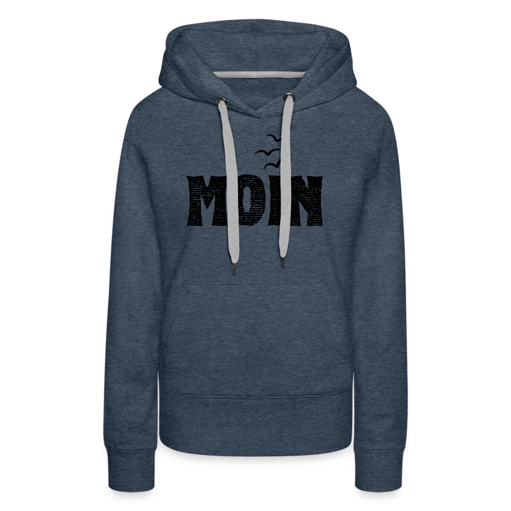 Frauen Premium Hoodie - Moin Schatten Möwen - Jeansblau
