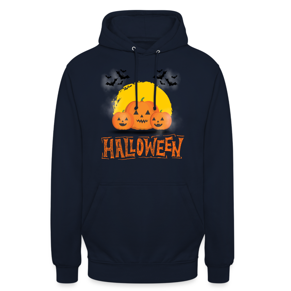 Unisex Hoodie - Halloween Kürbis - Navy