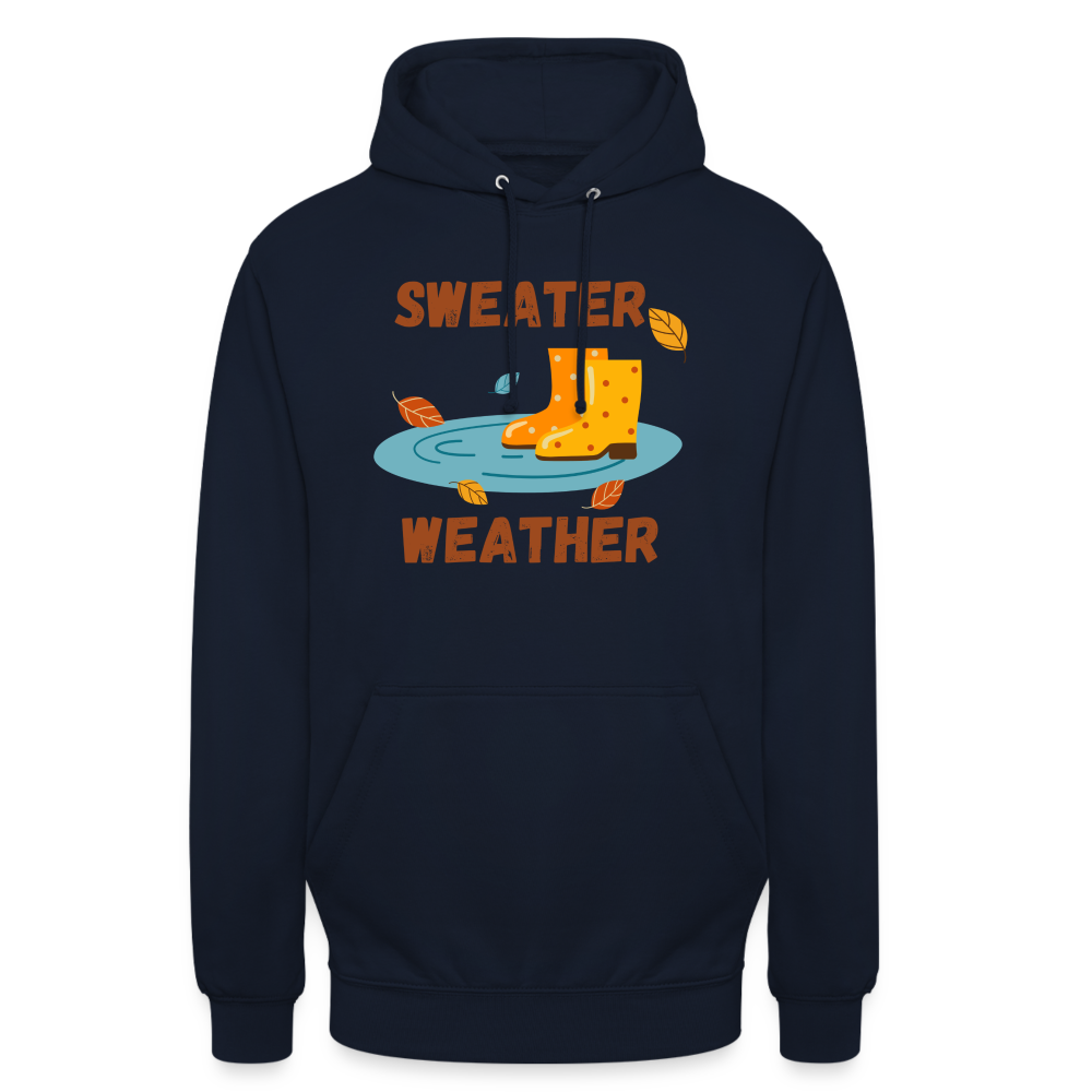 Unisex Hoodie - Sweater Weather Gummistiefel - Navy