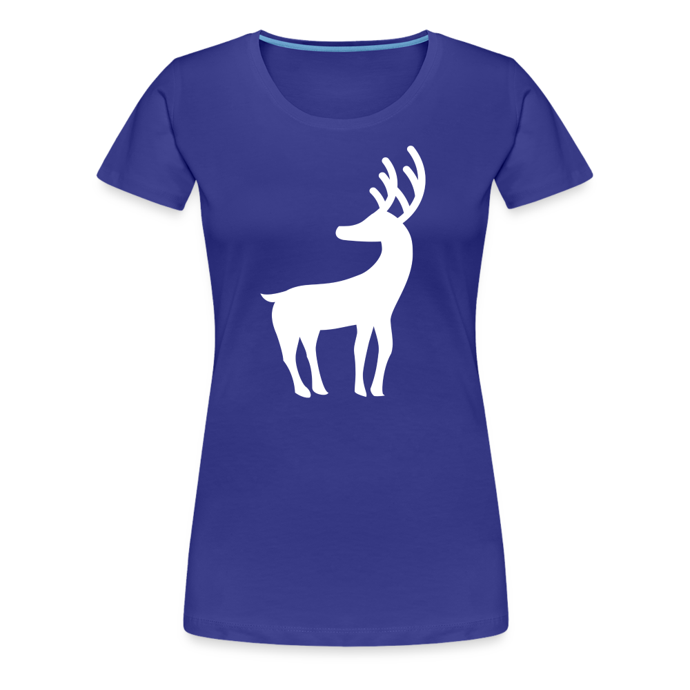 Frauen Premium T-Shirt - Weißer Elch - Königsblau