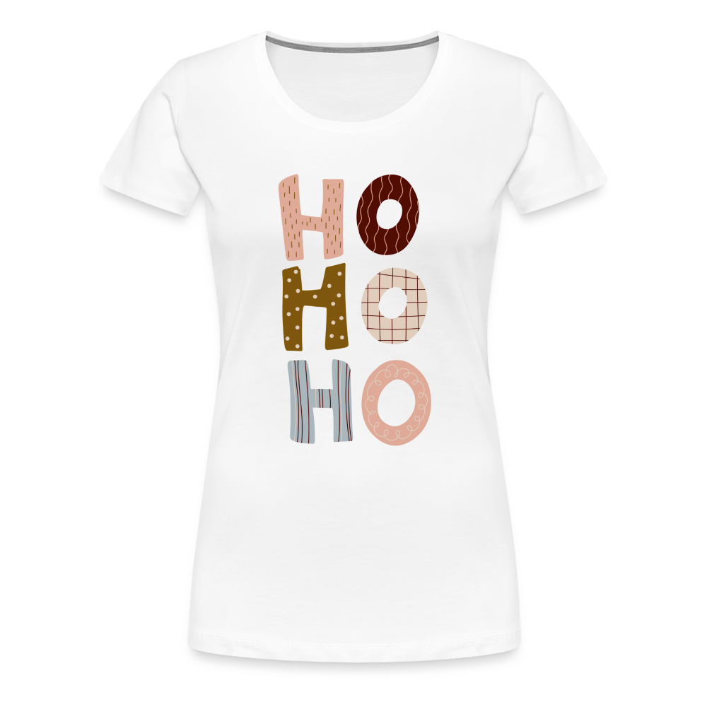 Frauen Premium T-Shirt - Hohoho rosé - weiß