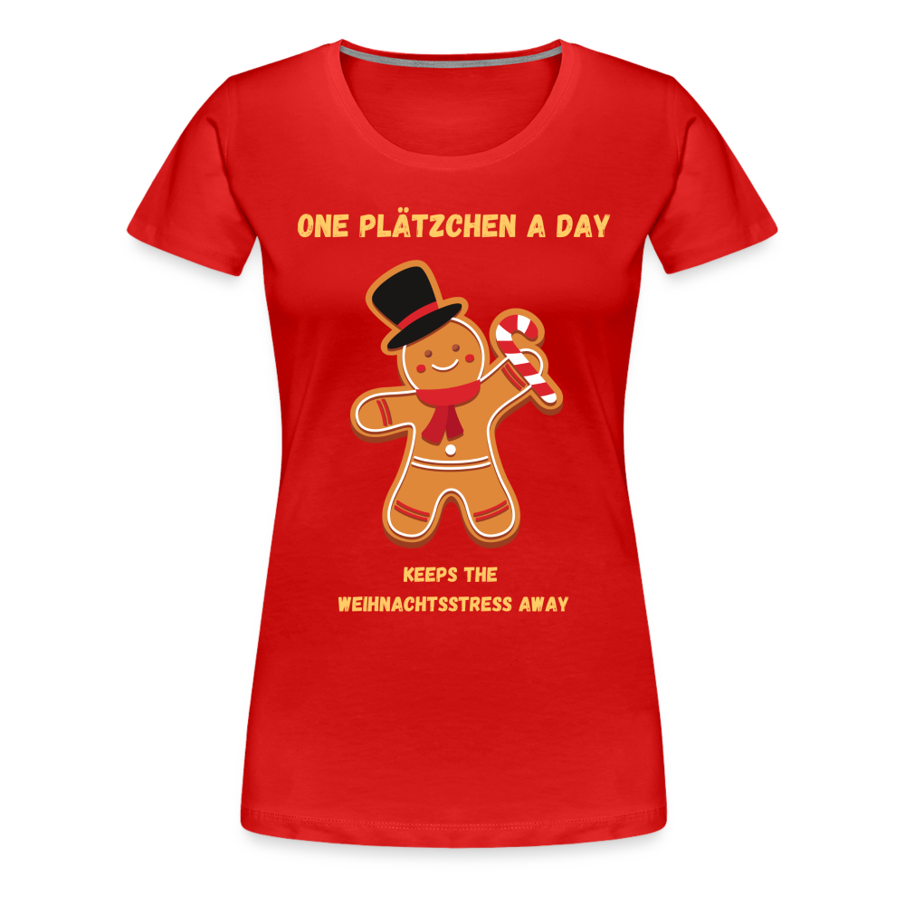 Frauen Premium T-Shirt - One Plätzchen - Rot
