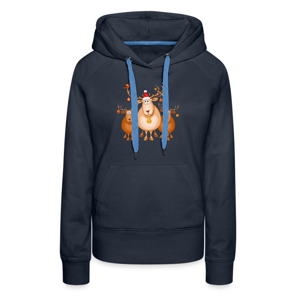 Frauen Premium Hoodie - Elch Team - Navy