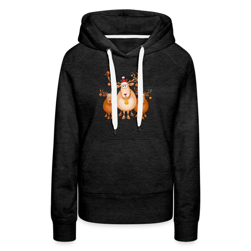 Frauen Premium Hoodie - Elch Team - Anthrazit