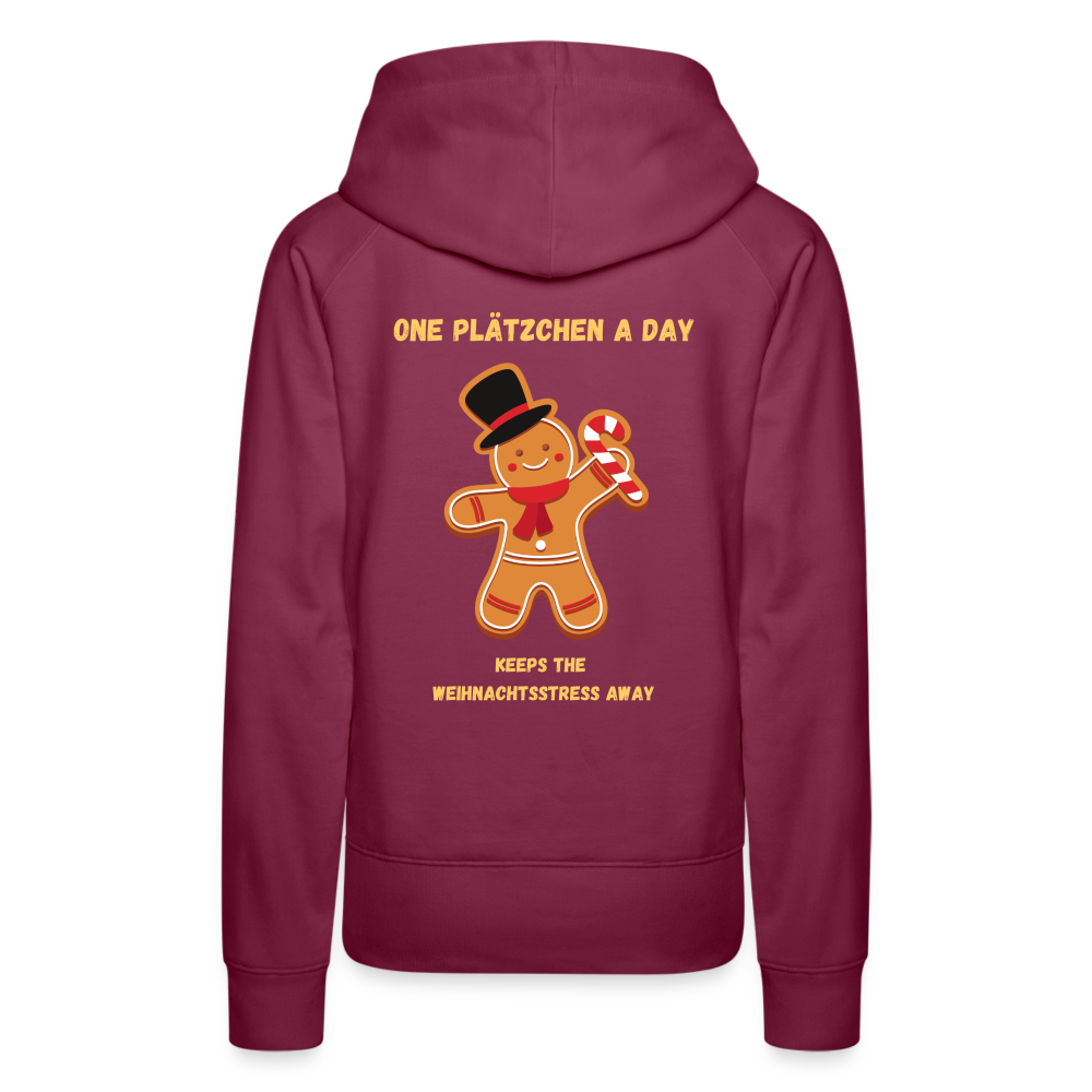 Frauen Premium Hoodie - One Plätzchen - Bordeaux