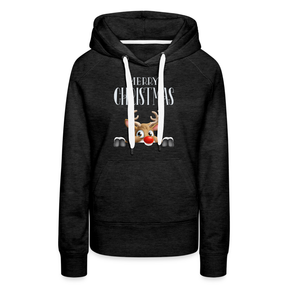 Frauen Premium Hoodie - Merry Christmas Red Nose - Anthrazit