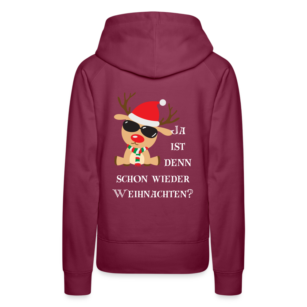 Frauen Premium Hoodie - Schon wieder Weihnachten - Bordeaux
