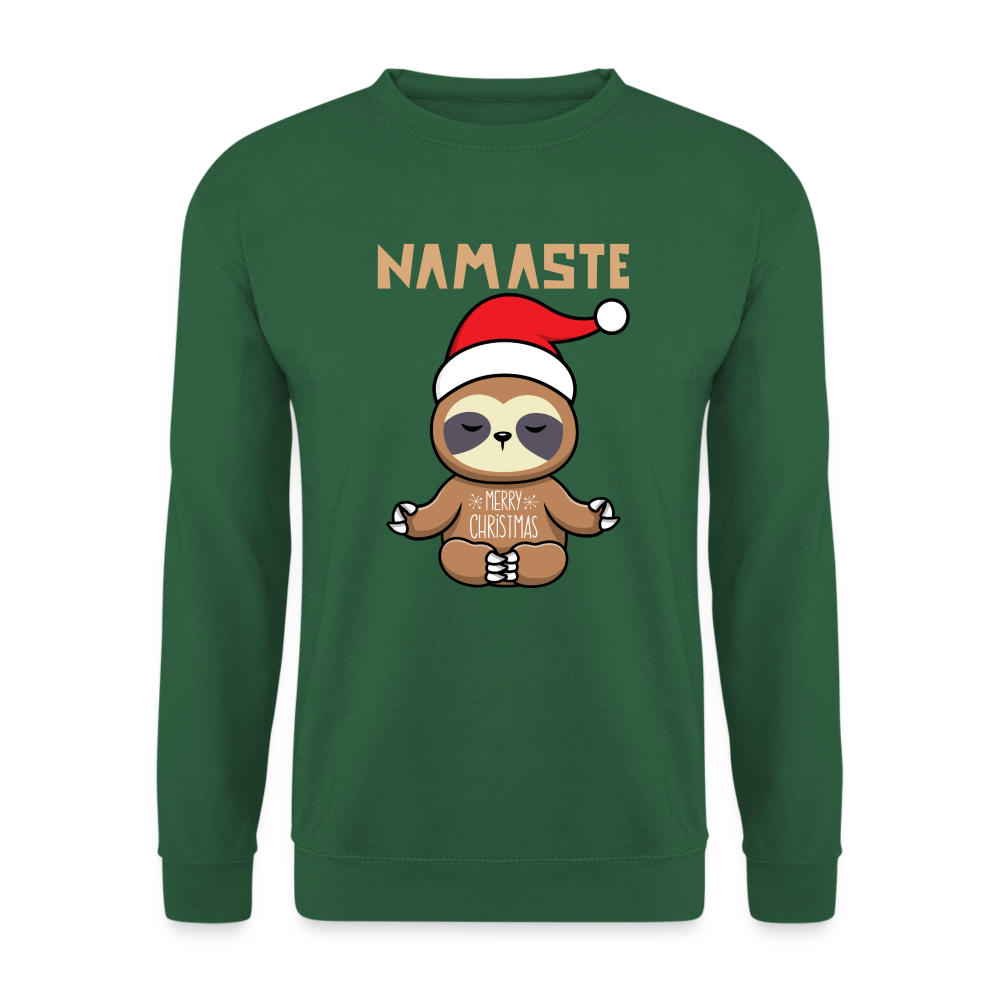 Unisex Pullover - Christmas Yoga Faultier - Grün