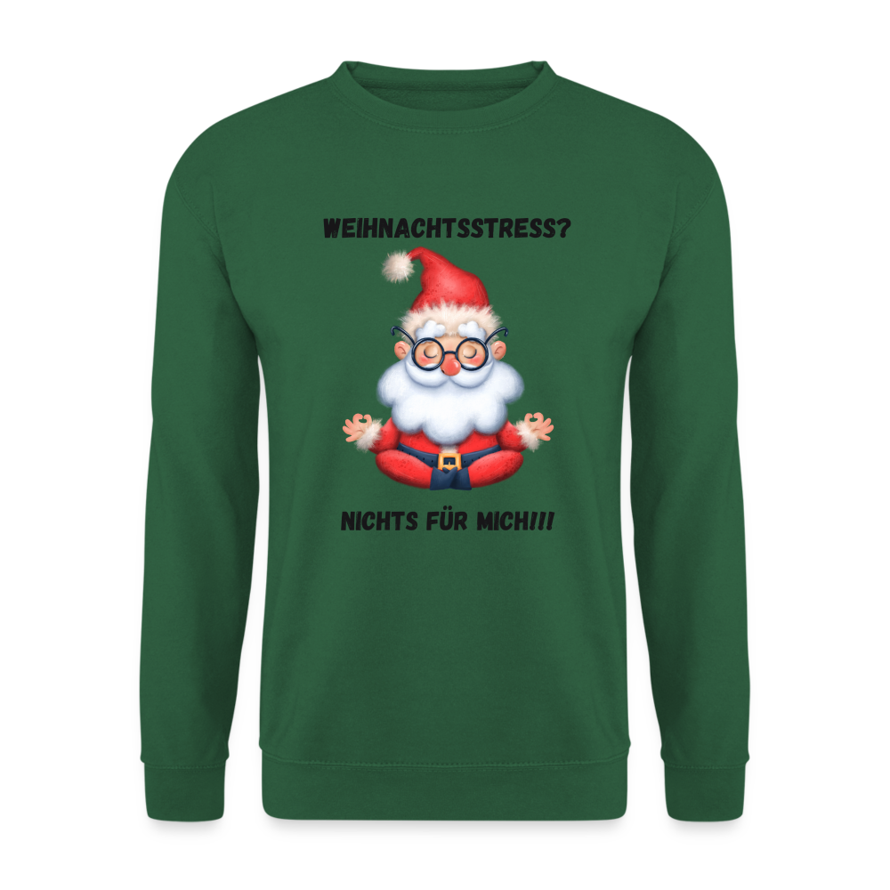 Unisex Pullover - Weihnachtsstress? (black) - Grün