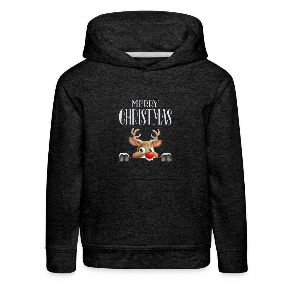 Kinder Premium Hoodie - Merry Christmas Red Nose - Anthrazit