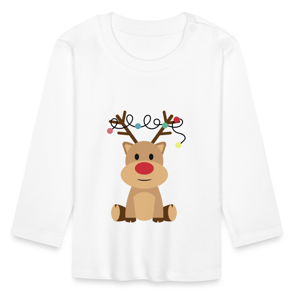 Baby Langarmshirt - Lichterrudolph - weiß