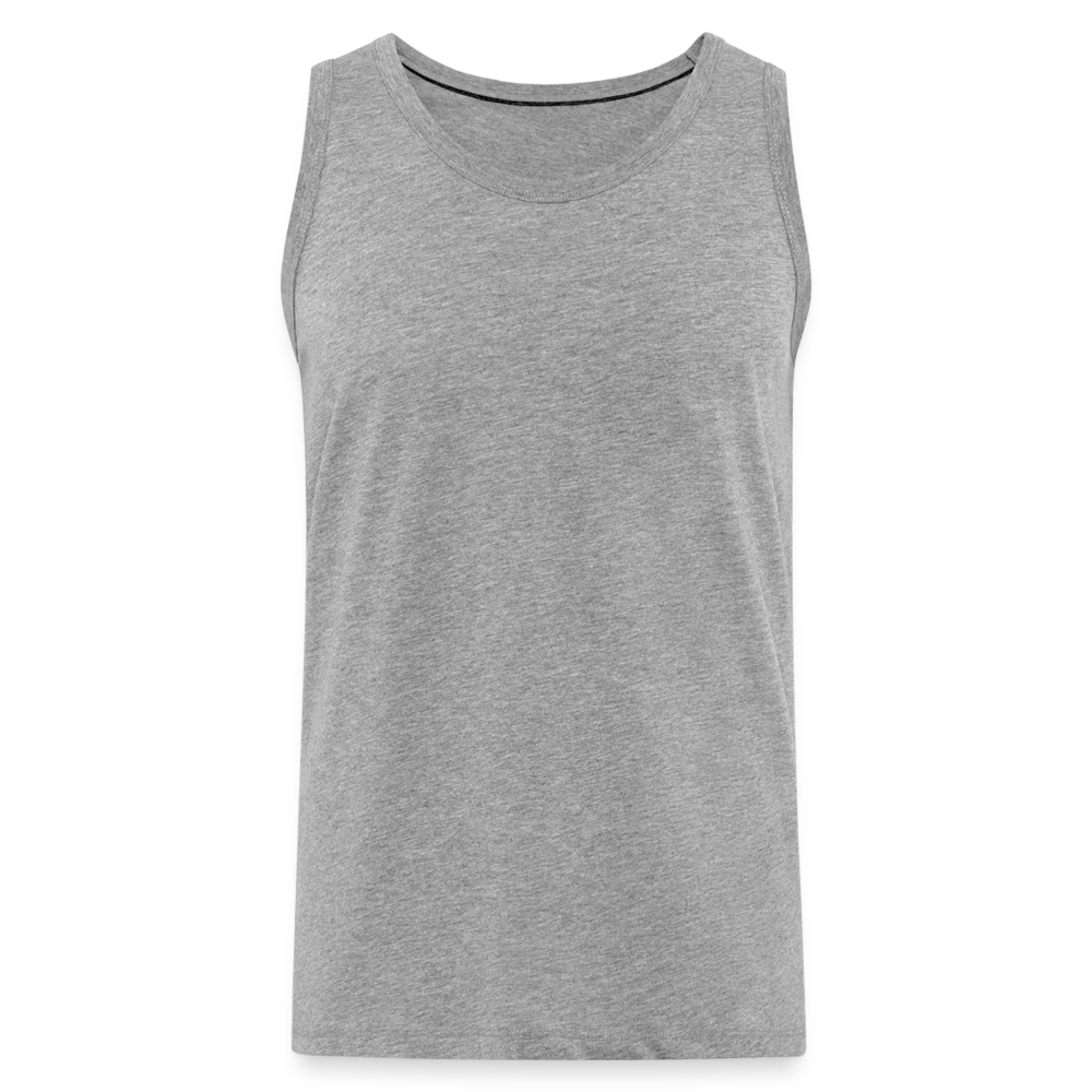 Männer Premium Tank Top - Personalisierbar - Grau meliert