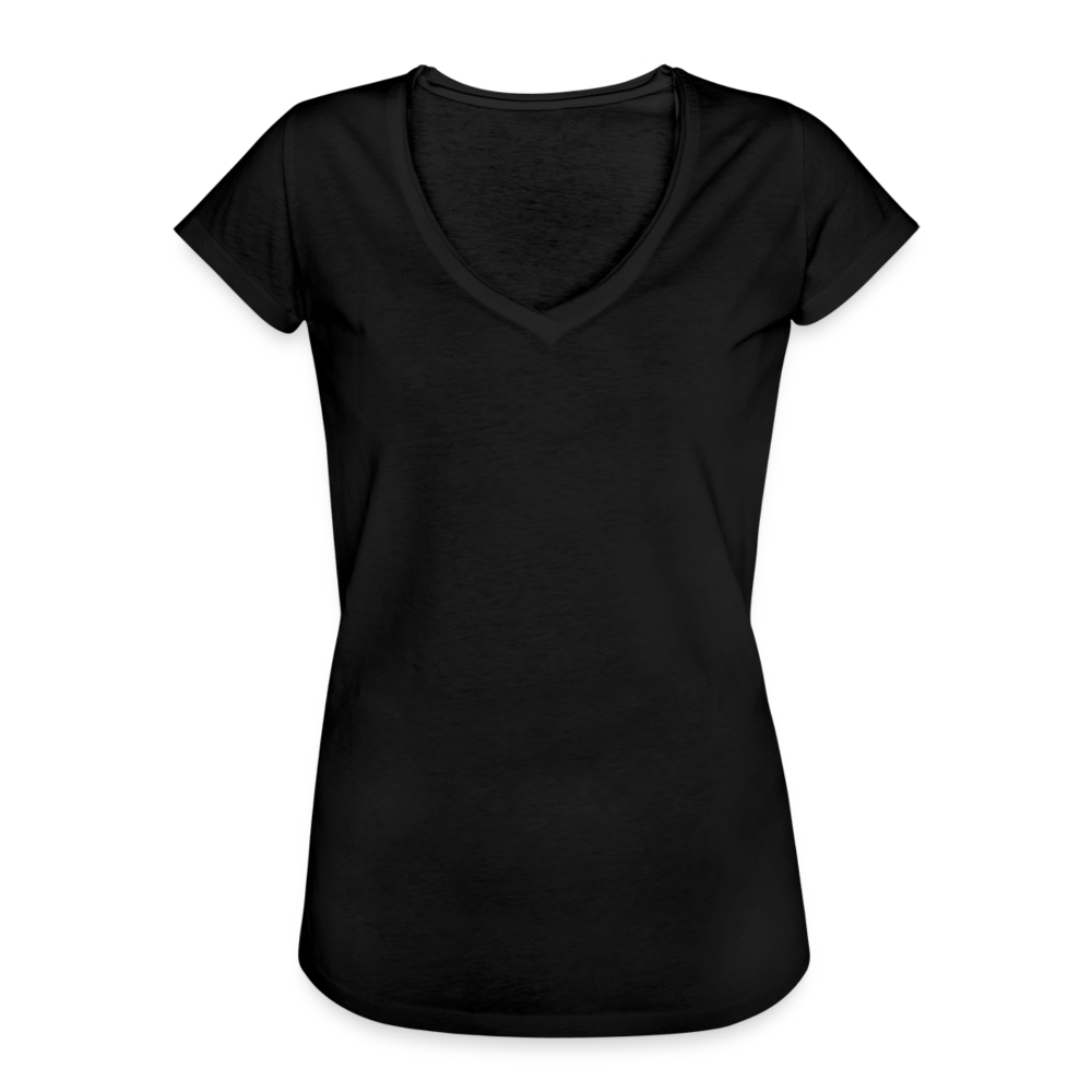 Frauen Vintage T-Shirt - personalisierbar - Schwarz