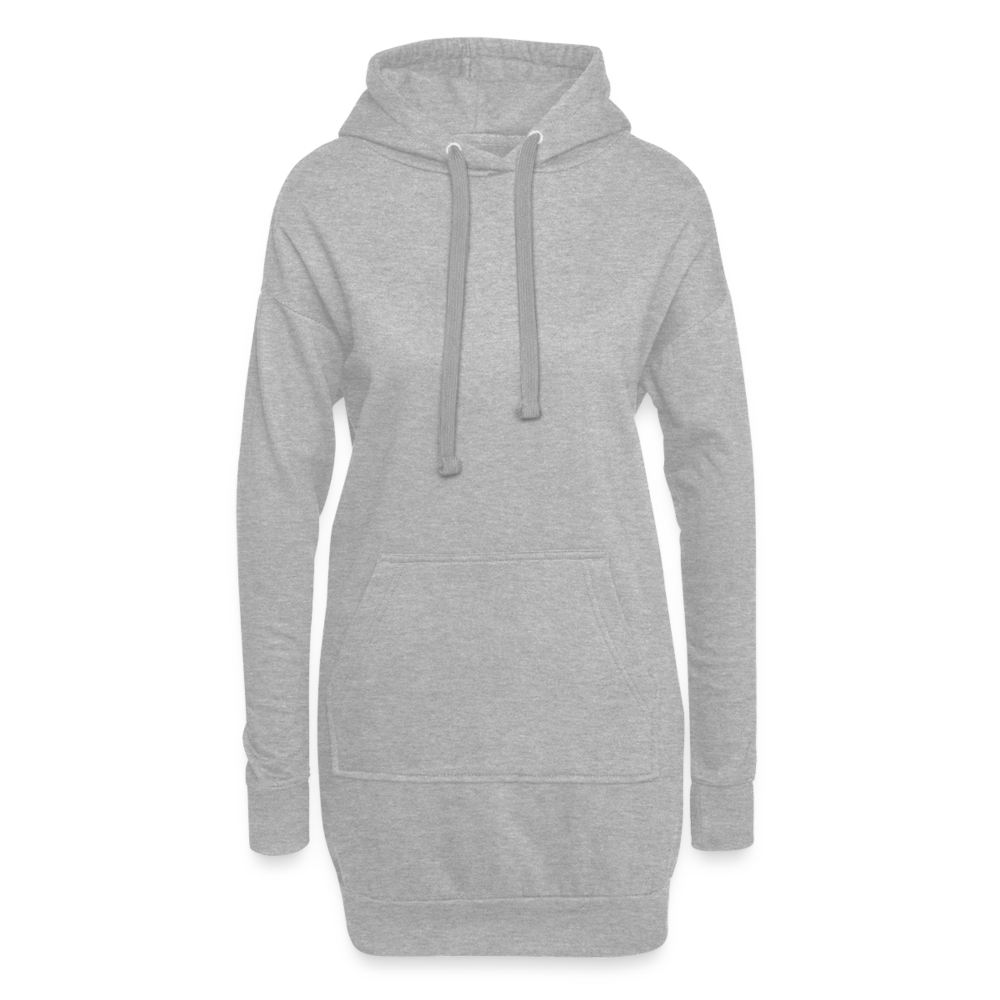 Hoodie-Kleid - personalisierbar - Grau meliert