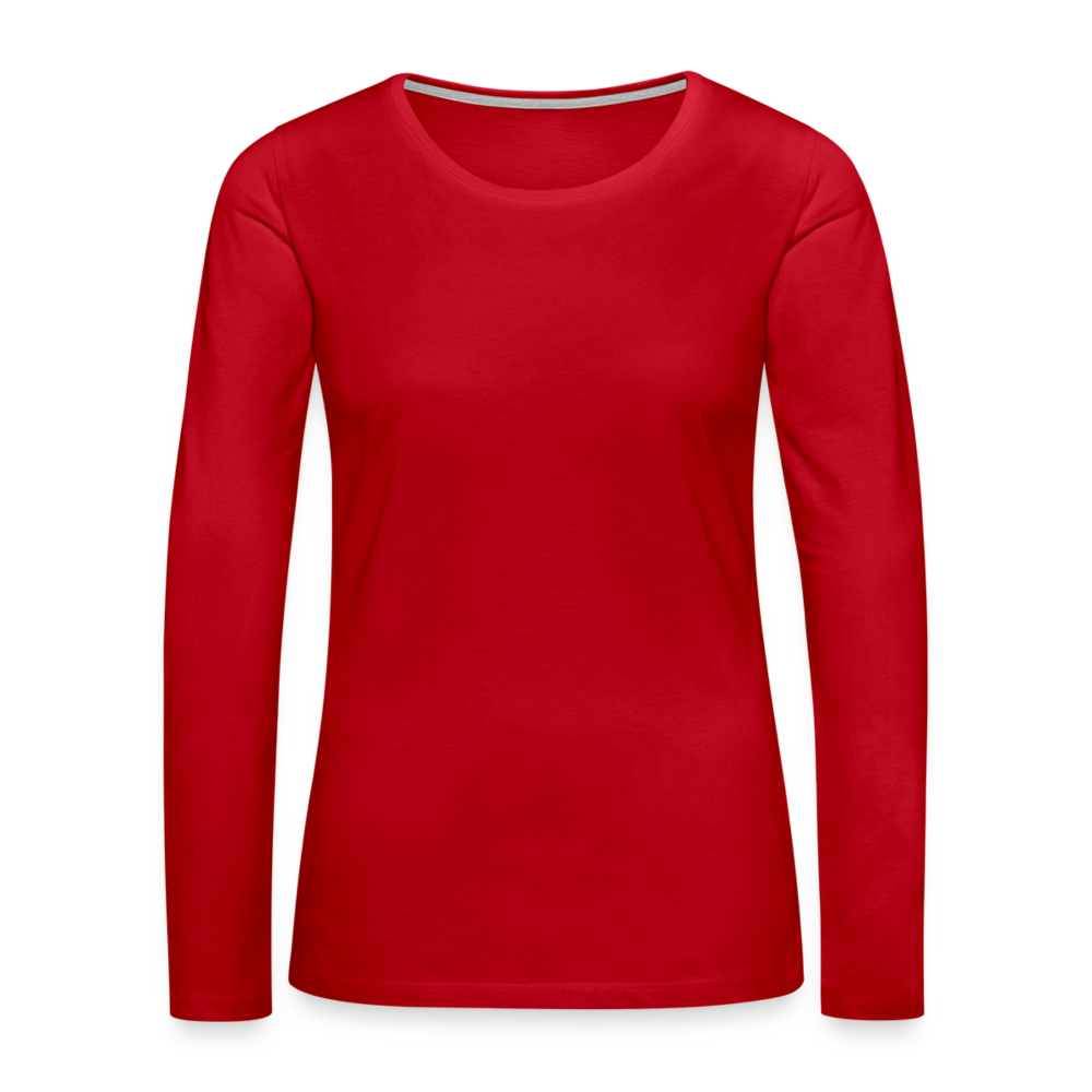 Frauen Premium Langarmshirt - personalisierbar - Rot