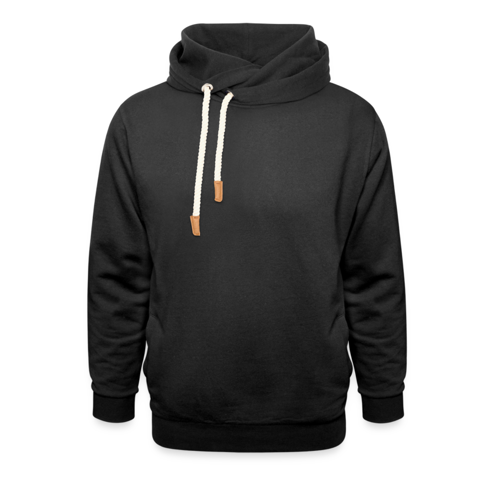 Unisex Schalkragen Hoodie - personalisierbar - Schwarz