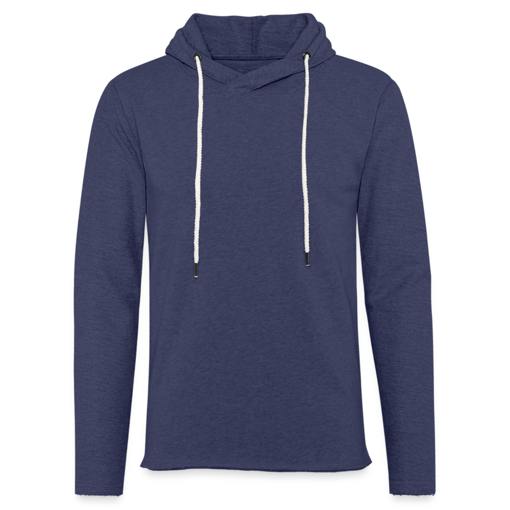 Leichtes Kapuzensweatshirt Unisex - personalisierbar - Navy meliert