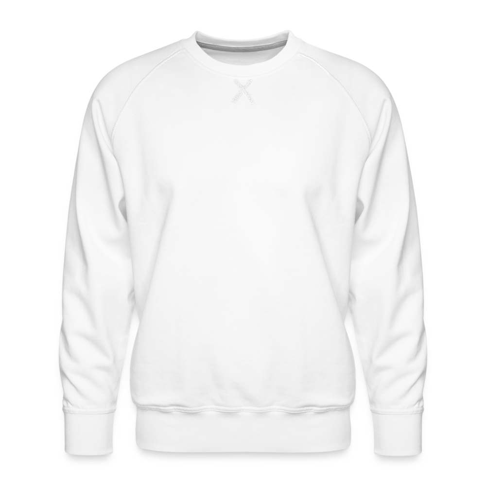 Männer Premium Pullover - personalisierbar - weiß