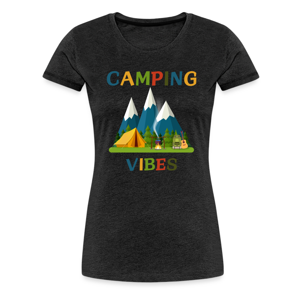 Frauen Premium T-Shirt - Camping Vibes - Anthrazit