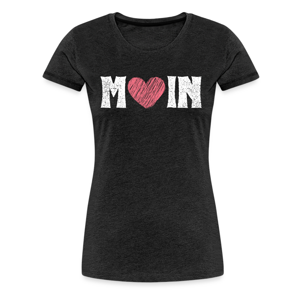 Frauen Premium T-Shirt - Moin Herz (rosé) - Anthrazit