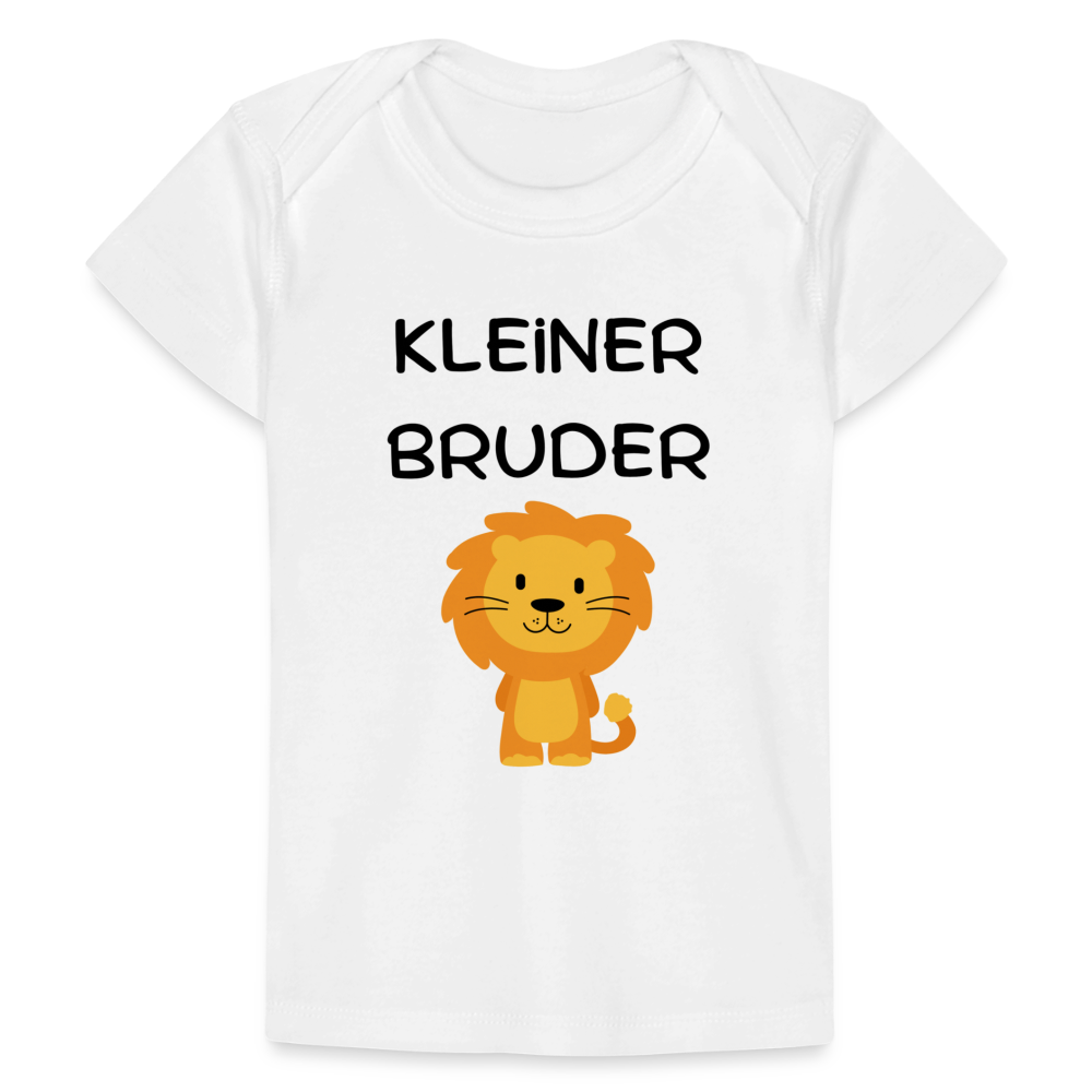 Baby Bio-T-Shirt - Kleiner Bruder Löwe - weiß