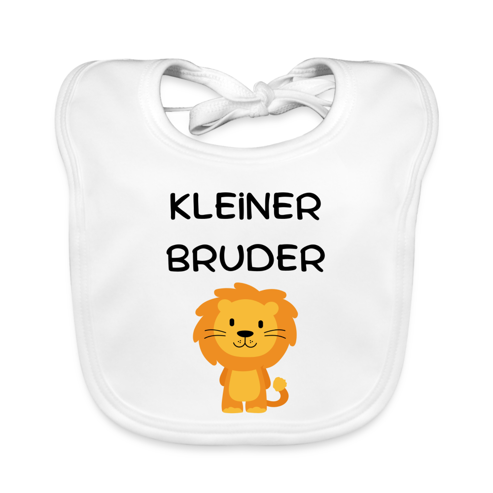 Baby Bio-Lätzchen - Kleiner Bruder Löwe - weiß