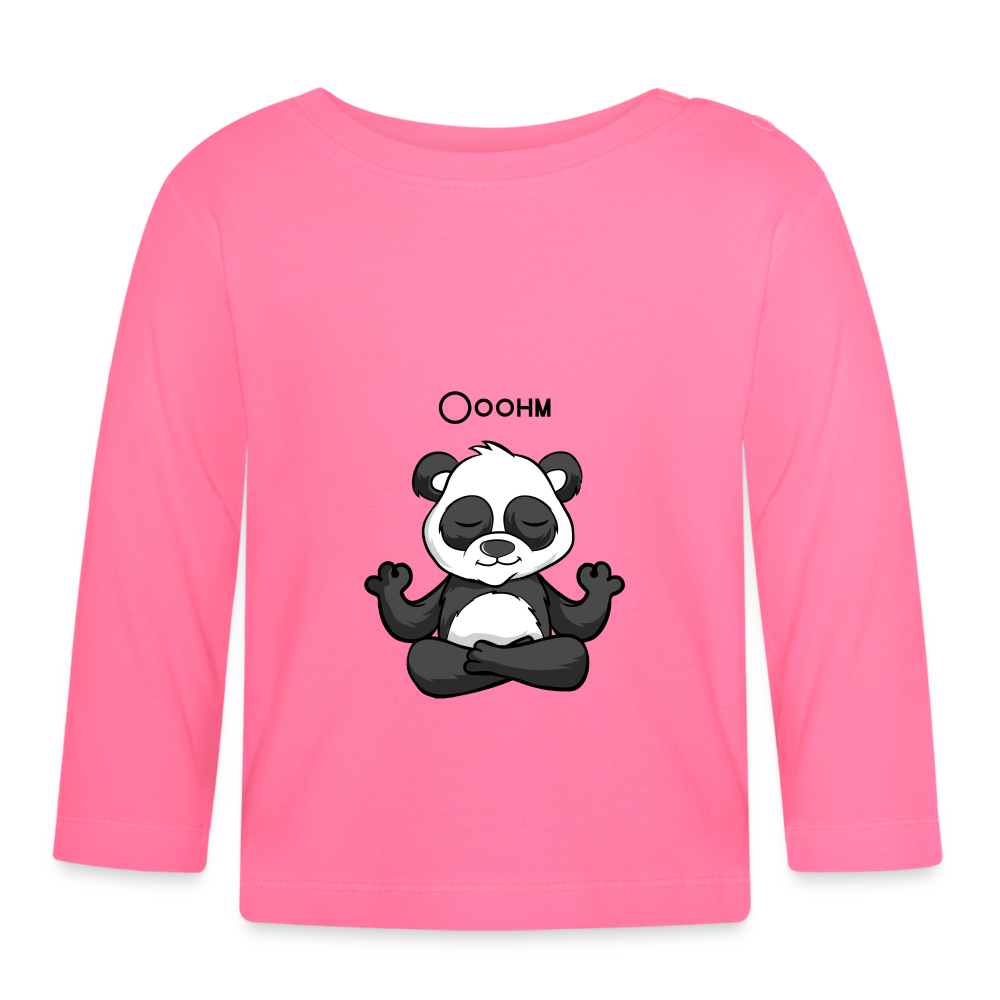 Baby Langarmshirt - Ooohm Panda - Azalea
