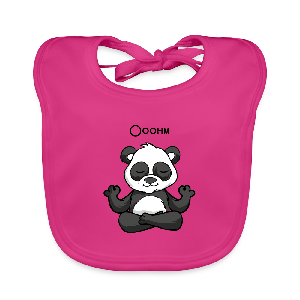 Baby Bio-Lätzchen - Ooohm Panda - Fuchsia