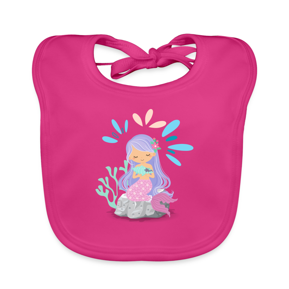 Baby Bio-Lätzchen - Meerjungfrau - Fuchsia