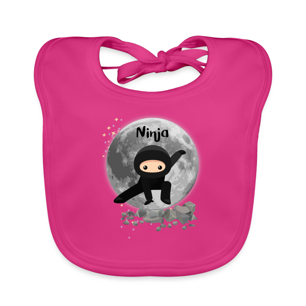 Baby Bio-Lätzchen - Ninja - Fuchsia